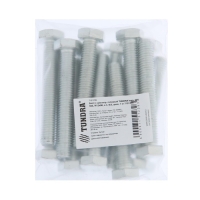 Болт ТУНДРА, оцинкованный, DIN 933, класс прочности 8.8, М12х80 мм, 1 кг Болт ТУНДРА, оцинкованный, DIN 933, класс прочности 8.8, М12х80 мм, 1 кг