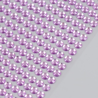 Полубусины самоклеющиеся d 6 мм, сиреневый Полубусины самоклеющиеся d 6 мм, сиреневый