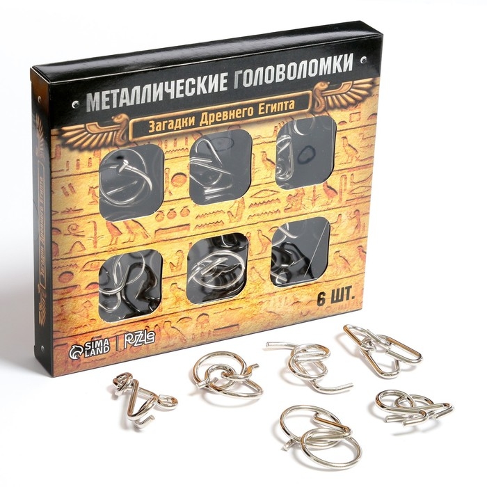 Головоломка металлическая &laquo;Загадки Древнего Египта&raquo;, набор 6 шт.