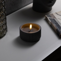 Светодиодная свеча &laquo;Интерьерная серая&raquo; 9.5 x 5 см, ААx2 (не в компл.), свечение тёплое белое