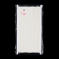 Жемчуг на нитях, с голографией, плоский, 4,5 мм, 9 &plusmn; 1 м, цвет белый