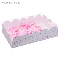 Коробка для печенья, кондитерская упаковка с PVC крышкой, &laquo;Счастье ждет тебя&raquo;, 20 х 30 х 8 см