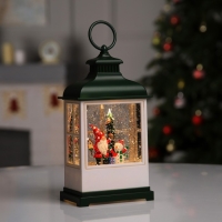 Светодиодная фигура &laquo;Фонарь с гномом&raquo; 10.2 &times; 23 &times; 5.8 см, пластик, батарейки ААх3 (не в комплекте), USB, свечение тёплое белое