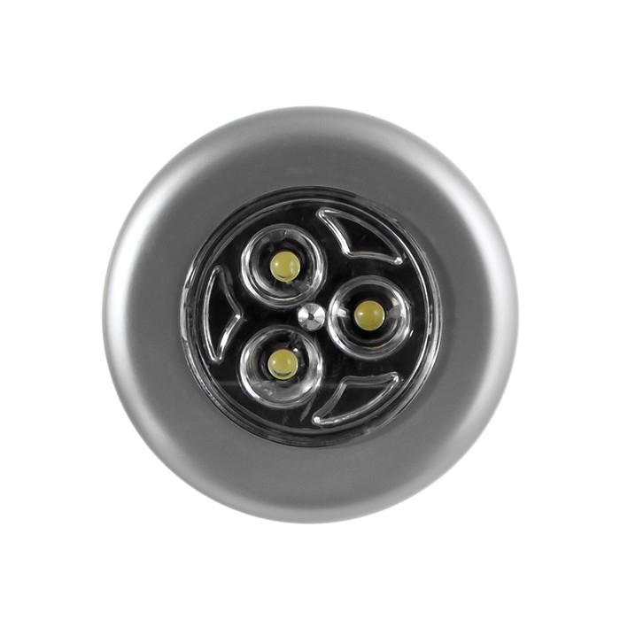 Светильник пушлайт 3 диода 6,5х6,5х2,3 см RISALUX Светильник пушлайт 3 диода 6,5х6,5х2,3 см RISALUX