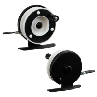 Катушка инерционная, металл пластик, диаметр 5.7 см, цвет черный белый, 601A Катушка инерционная, металл пластик, диаметр 5.7 см, цвет черный белый, 601A
