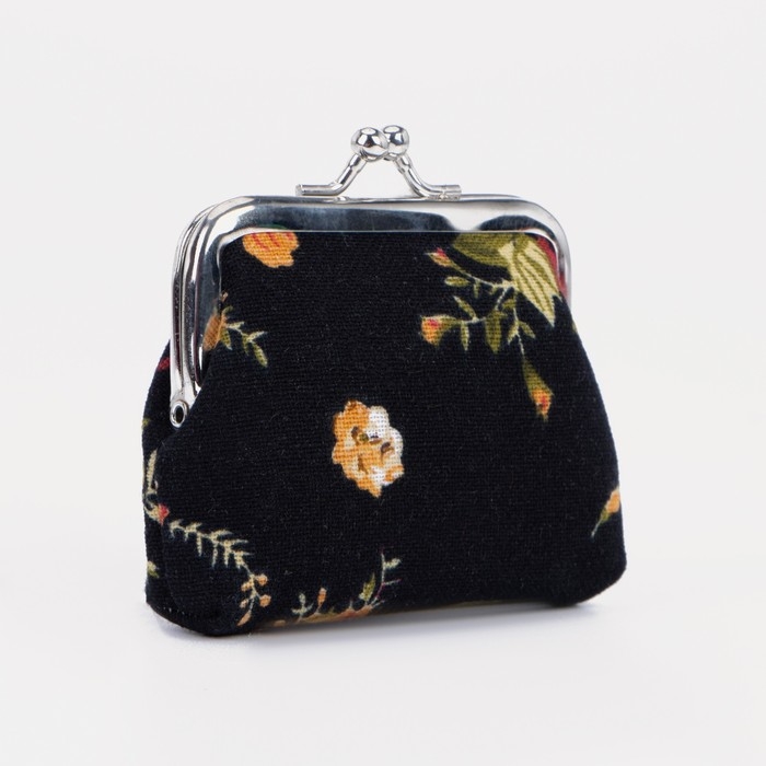 Кошелёк женский на фермуаре, цвет чёрный Кошелёк женский на фермуаре, цвет чёрный