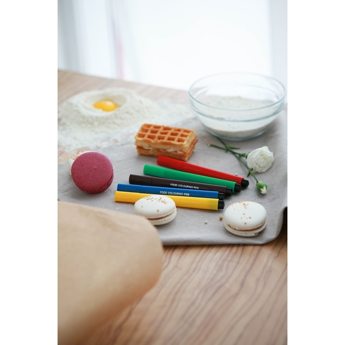 Набор маркеров для украшения десертов, 21&times;12&times;1,5 см, 5 шт, разноцветные