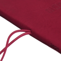 Еженедельник датир 2025г 175х95мм мягк обл иск кож 64л ESCALADA, бл тис, бл 70 г/м&sup2;,красный