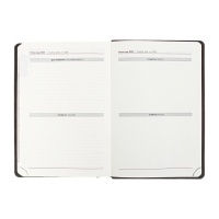 Ежедневник датир 2025г А5 176л ESCALADA, тв обл, иск кожа, бл тис,ляс,кр бл 70г/м2,синий