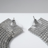 Серьги висячие со стразами &laquo;Водопад&raquo; градиент, цветные в серебре, 9,8 см