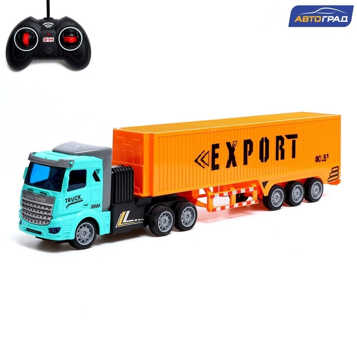 Грузовик радиоуправляемый &laquo;Контейнеровоз&raquo;, масштаб 1:48, свет, работает от аккумулятора