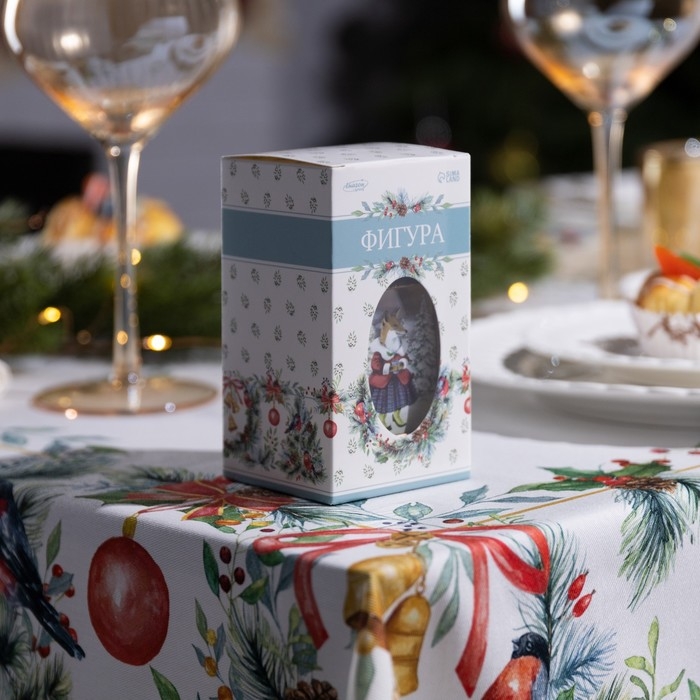 Светодиодная фигура &laquo;Бронзовый фонарь с лисами&raquo; 6.3 &times; 12 &times; 6.3 см, пластик, батарейки AG13х3 (в комплекте) , свечение тёплое белое