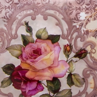 Клеёнка на стол Доляна &laquo;Лира&raquo;, на нетканой основе, ширина 137 см, толщина 0,2 мм, рулон 20 м