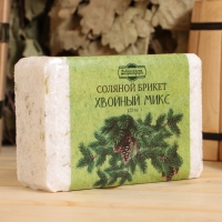 Соляной брикет "Хвойный микс" ель, сосна, пихта 1,35 кг "Добропаровъ" Соляной брикет "Хвойный микс" ель, сосна, пихта 1,35 кг "Добропаровъ"