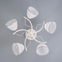 Люстра "Аделла" 5хЕ27 40Вт бело-золотой 65х65х26 см BayerLux Люстра "Аделла" 5хЕ27 40Вт бело-золотой 65х65х26 см BayerLux