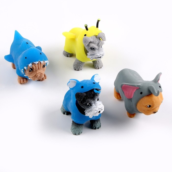 Антистресс сквиш мялка «Пёсики», с песком, цвета МИКС, в шоубоксе, тянучка Антистресс сквиш мялка «Пёсики», с песком, цвета МИКС, в шоубоксе, тянучка