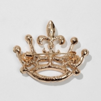 Набор 2 предмета: брошь, глиттер &laquo;Корона&raquo;, цветной, глиттер - цвет МИКС