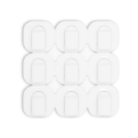 Держатель самоклеящийся для проводов и гирлянд ТУНДРА krep, 15х15 мм, белый, 18 шт.