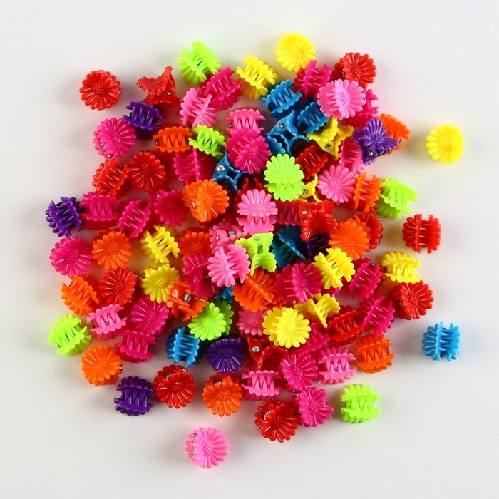 Краб для волос мини &laquo;Для самой милой&raquo;, 100 шт., размер крабика 1.5 х 1.5 см