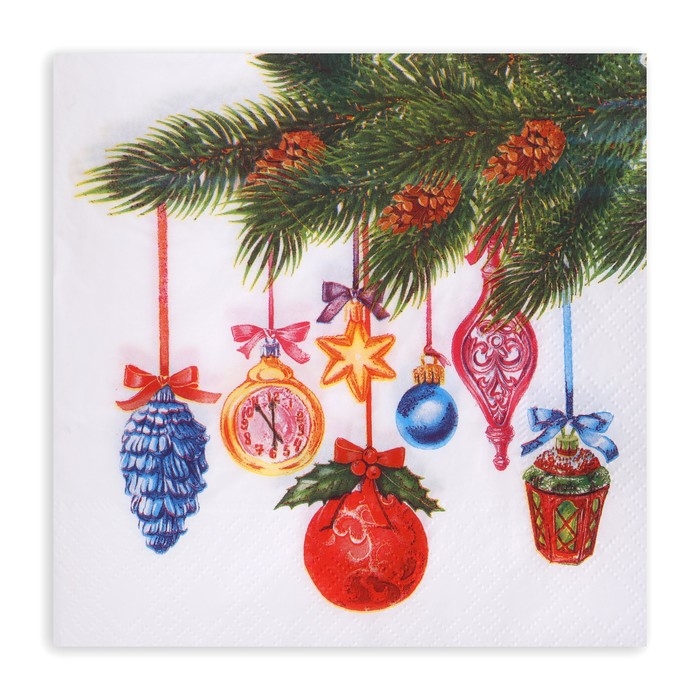 Новогодние салфетки бумажные Лилия «Пять минут», 2 слоя, 33х33 см, 20 шт Новогодние салфетки бумажные Лилия «Пять минут», 2 слоя, 33х33 см, 20 шт