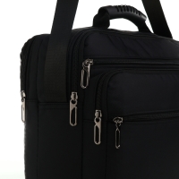 Сумка деловая на молнии, 3 наружных кармана, цвет чёрный Сумка деловая на молнии, 3 наружных кармана, цвет чёрный