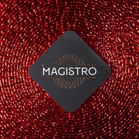 Тарелка стеклянная Magistro &laquo;Карамель. Красный&raquo;, d=27 см, цвет красный