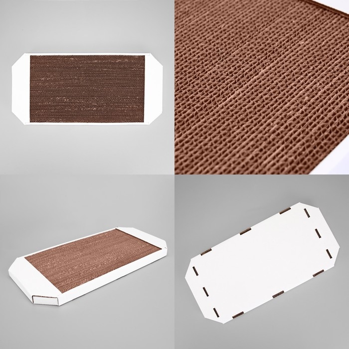 Когтеточка-лежанка из гофрокартона Когтеточка-лежанка из гофрокартона "Пижон", 49 х 23 х 2,5 см