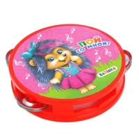 Набор музыкальных инструментов &laquo;Пой со мной&raquo;: бубен, 2 маракаса, губная гармошка, МИКС