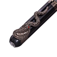 Ручка подарочная шариковая в кожзам футляре поворотная Змея корпус бронза Ручка подарочная шариковая в кожзам футляре поворотная Змея корпус бронза