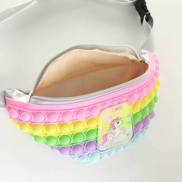 Сумка поясная детская на молнии «Выбражулька», pop it, цвет разноцветный Сумка поясная детская на молнии «Выбражулька», pop it, цвет разноцветный