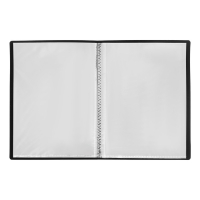 Папка с 20 вкладышами А5, 500 мкм, Calligrata, текстура "песок", черная