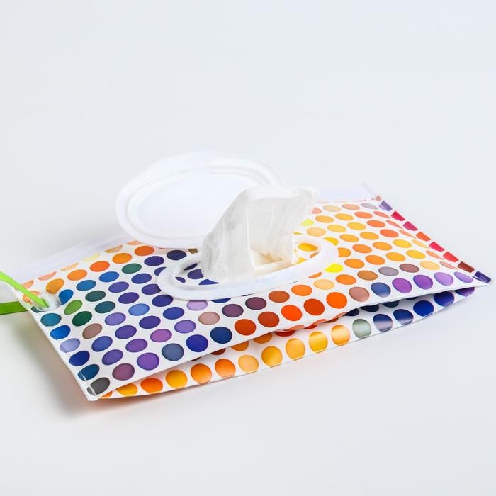 Контейнер для салфеток с петелькой &laquo;Кружочки&raquo;