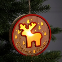 Ёлочная игрушка &laquo;Олень&raquo;, от батареек, свечение тёплое белое