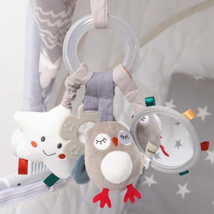 Подвеска - погремушка &laquo;Совушка&raquo;, прорез., пищалка, шуршит, на кроватку, коляску, Крошка Я