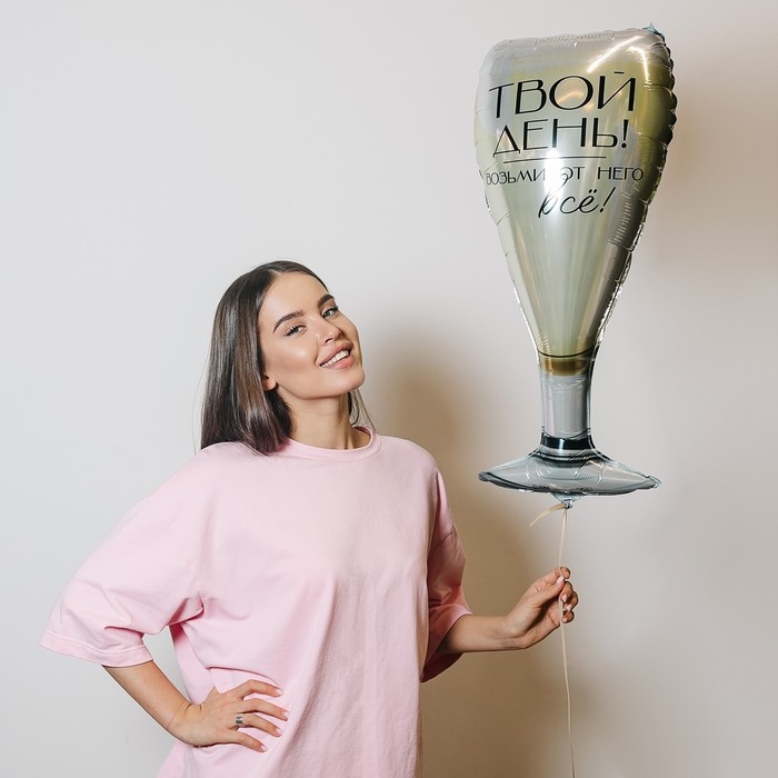 Воздушный шар фольгированный 24" &laquo;Бокал&raquo;, без подложки