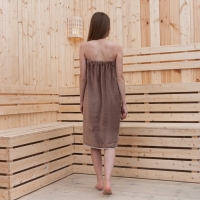 Полотенце-парео Этель для бани, цв. коричневый, 70*140 см, 100% п/э, 280 г/м2 Полотенце-парео Этель для бани, цв. коричневый, 70*140 см, 100% п/э, 280 г/м2