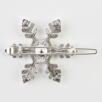 Заколка для волос новогодняя &laquo;Для тебя с любовью&raquo;, на Новый год, снежинка, 5,5 х 3,5 см