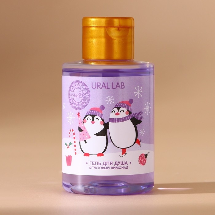 Новый Год. Подарочный набор косметики, гель для душа 100 мл, бомбочка для ванны 130 г, мочалка для тела