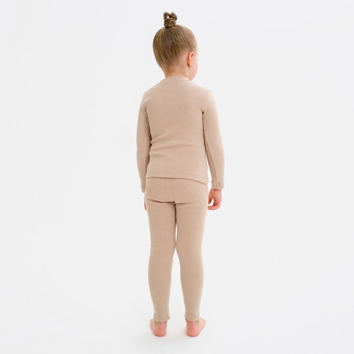 Термобельё для девочки (лонгслив, легинсы) цвет бежевый, рост 140 Термобельё для девочки (лонгслив, легинсы) цвет бежевый, рост 140