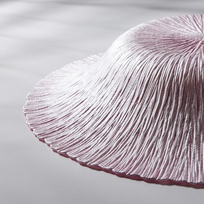 Блюдо сервировочное &laquo;Аметист&raquo;, d=40 см, цвет розовый