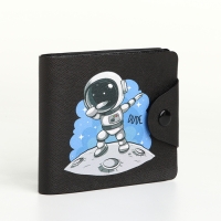 Кошелёк на кнопке, цвет чёрный Кошелёк на кнопке, цвет чёрный