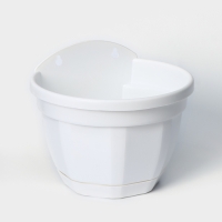 Кашпо настенное &laquo;Ника&raquo;, d=20 см, 3 л, цвет белый