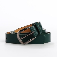 Ремень женский, ширина 2,2 см, винт, пряжка металл, цвет зелёный Ремень женский, ширина 2,2 см, винт, пряжка металл, цвет зелёный