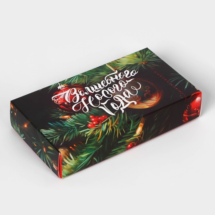Новый год. Коробка под 8 конфет, 9,8 х 17,7 х 3,5 см, кондитерская упаковка Новый год. Коробка под 8 конфет, 9,8 х 17,7 х 3,5 см, кондитерская упаковка