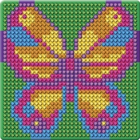 Алмазная мозаика на магните с полным заполнением для детей &laquo;Бабочка&raquo;, 10 х 10 см