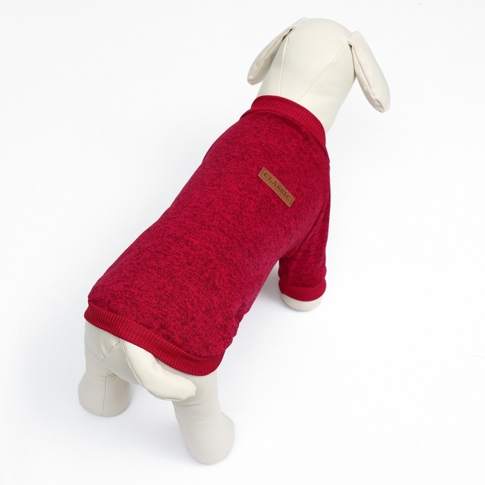 Свитер меланжевый, размер XL (ДС 35, ОШ 32, ОГ 50 см), красный Свитер меланжевый, размер XL (ДС 35, ОШ 32, ОГ 50 см), красный