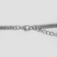 Колье &laquo;Голливуд&raquo; водопад, 6 рядов, цвет белый в серебре, 30 см