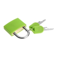 Замок навесной для чемодана, средний, 30х42 мм, зеленый Замок навесной для чемодана, средний, 30х42 мм, зеленый