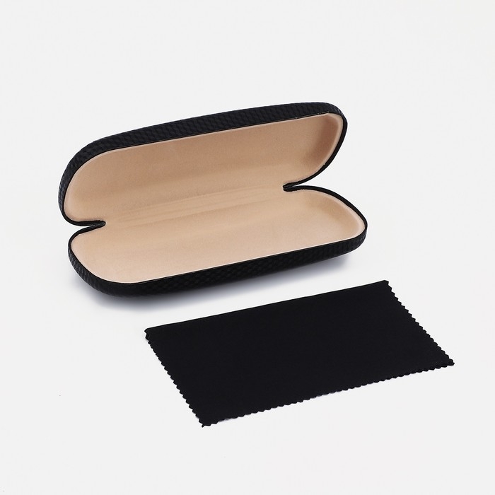 Футляр для очков на хлопушке, длина 16 см, цвет чёрный