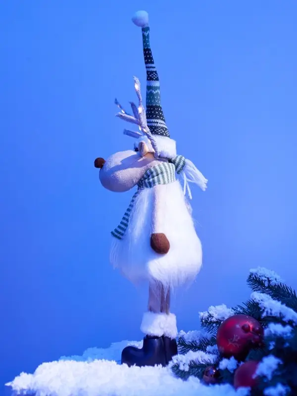 Фигура текстиль &laquo;Новогодний лосик&raquo; 58 см, 10 LED, от батареек АА&times;3, свечение тёплое белое